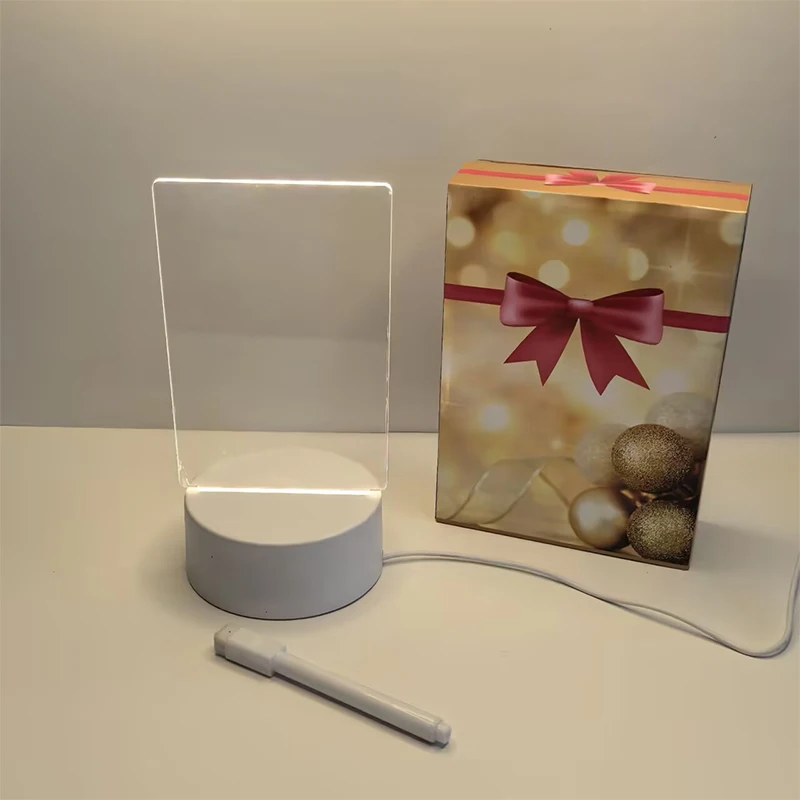 Acryl Led-leuchten Message Board Nachtlicht Lampe baby Transparent 3D Schreibtafel Nacht Lichter Für Schlafzimmer Schreibtisch