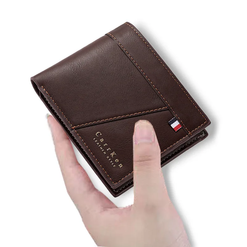 

Stylish men's short wallet with a trendy design niche wallet with large capacity and multiple card slots wallet and card bag