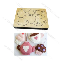 New Cup, teapot, ice cream, felt wooden dies cutting dies for scrapbooking Multiple sizes V-2520