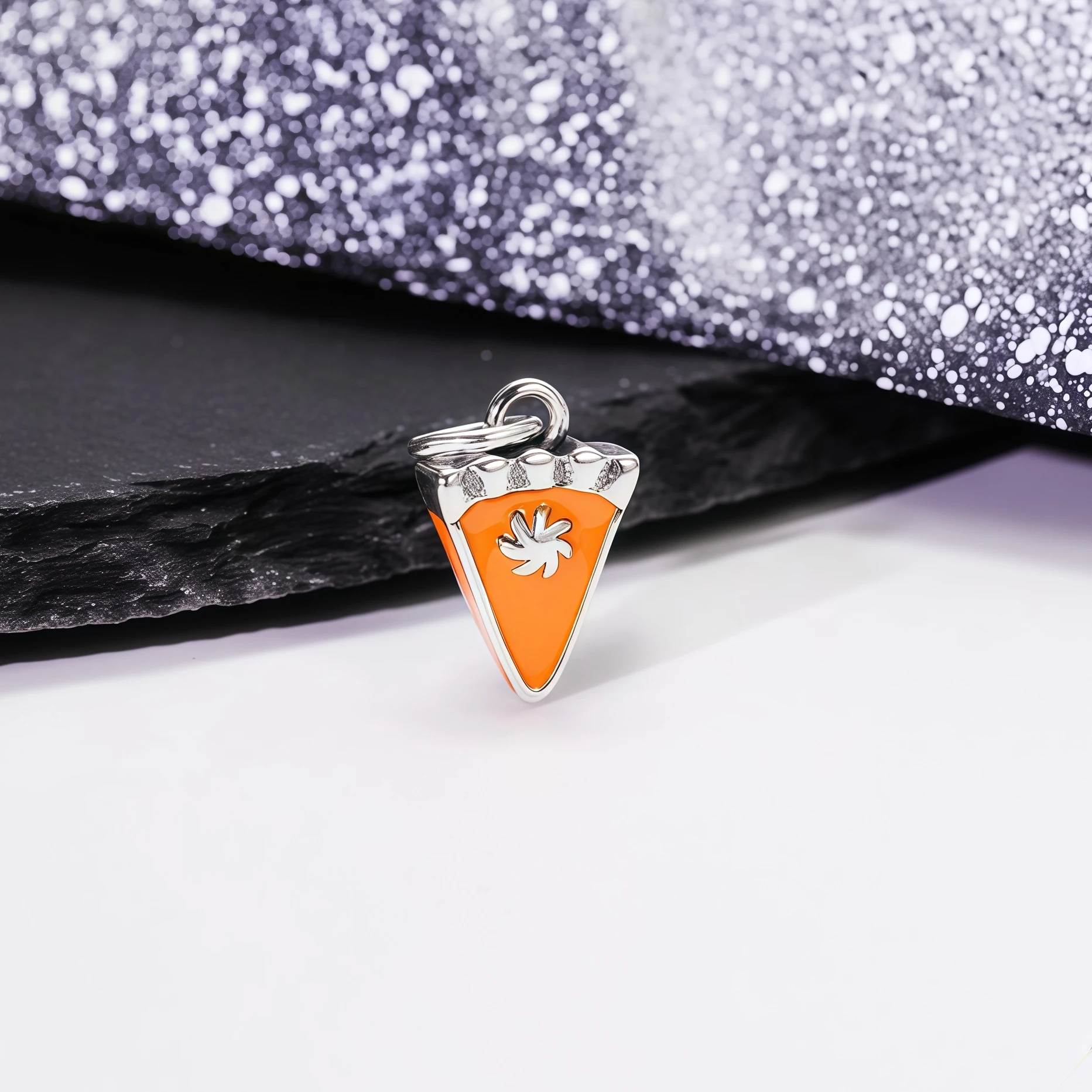 S925 جيمس أفيري المينا اليقطين فطيرة سحر قلادة يمكن أن تكون قلادة سوار DIY بحرية مطابقة