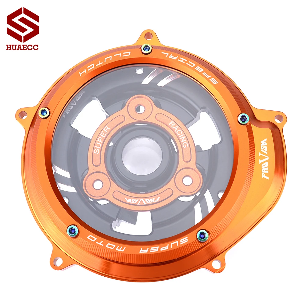 CNC Clear Clutch Cover & Spring Retainer R for KTM 1290 Superduke R/GT 1050 1090 1190 1290 Adventure R/T/S