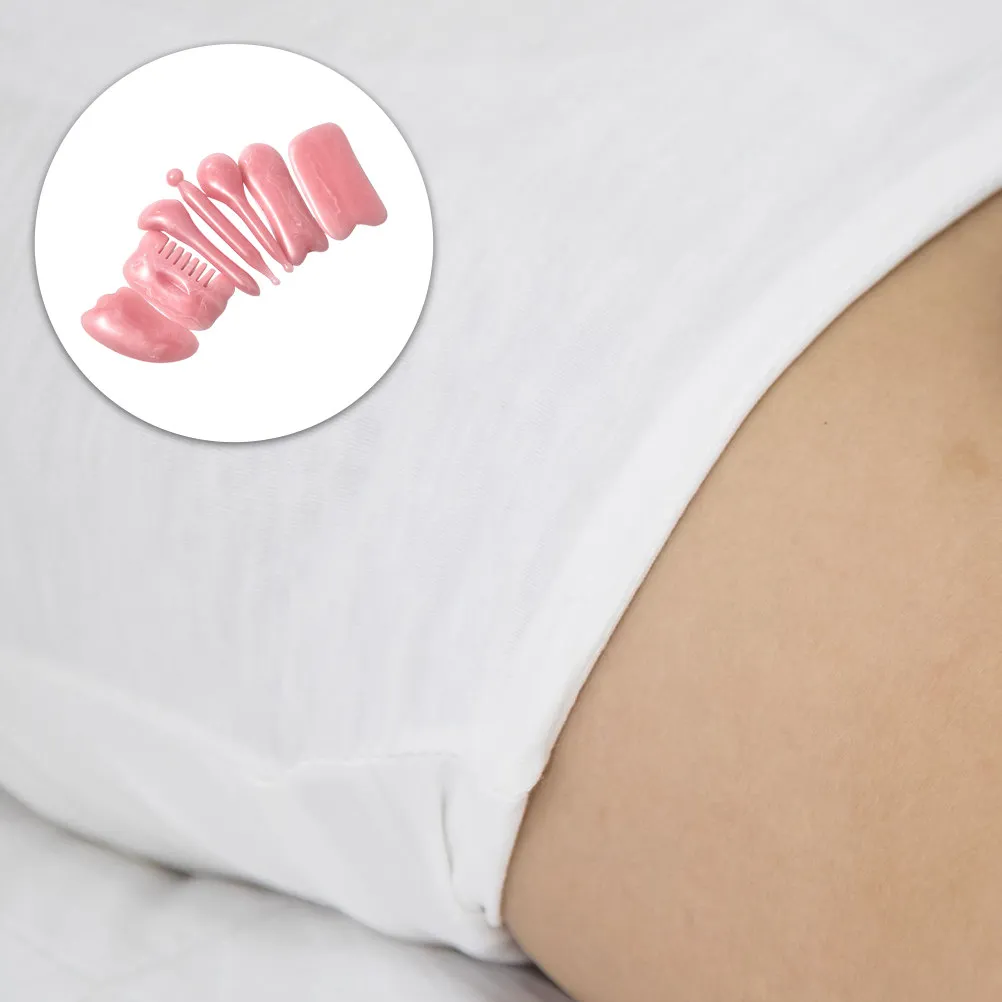 

Набор из 7 прочных массажных роликов для лица и тела, скребок гуаша, инструмент для массажа лица