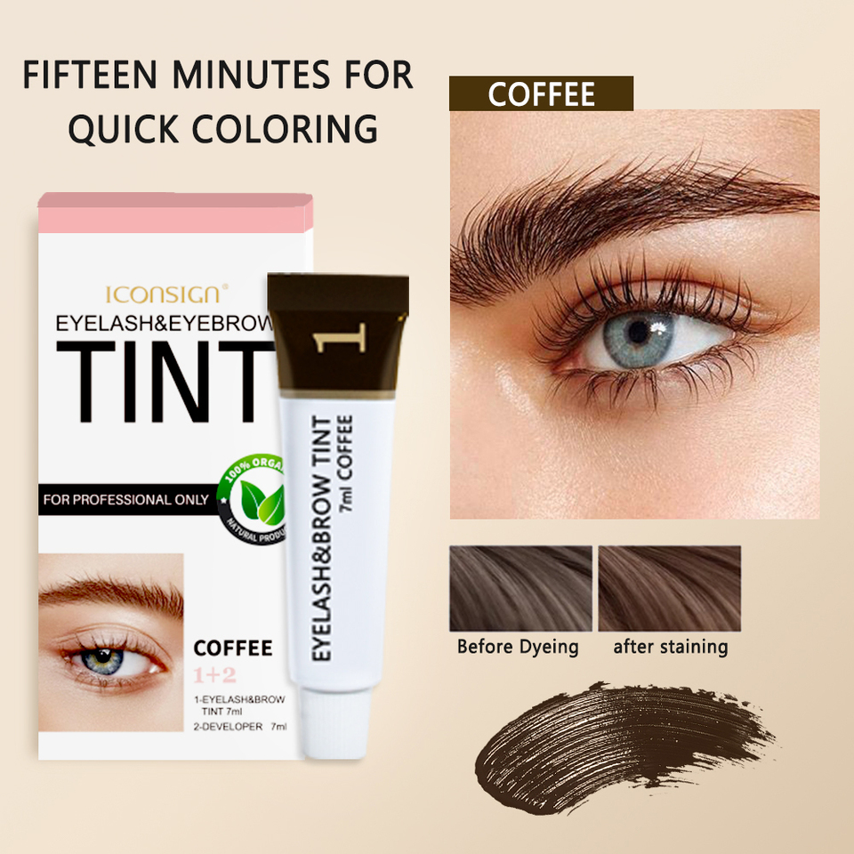  Eyelash Eyebrow Dye Tint Waterproof Eyebrow Fast Tint Easy Dye Gel Eyelash Brown Black Eyebrow Tint Eyebrow Tint Oetuiow