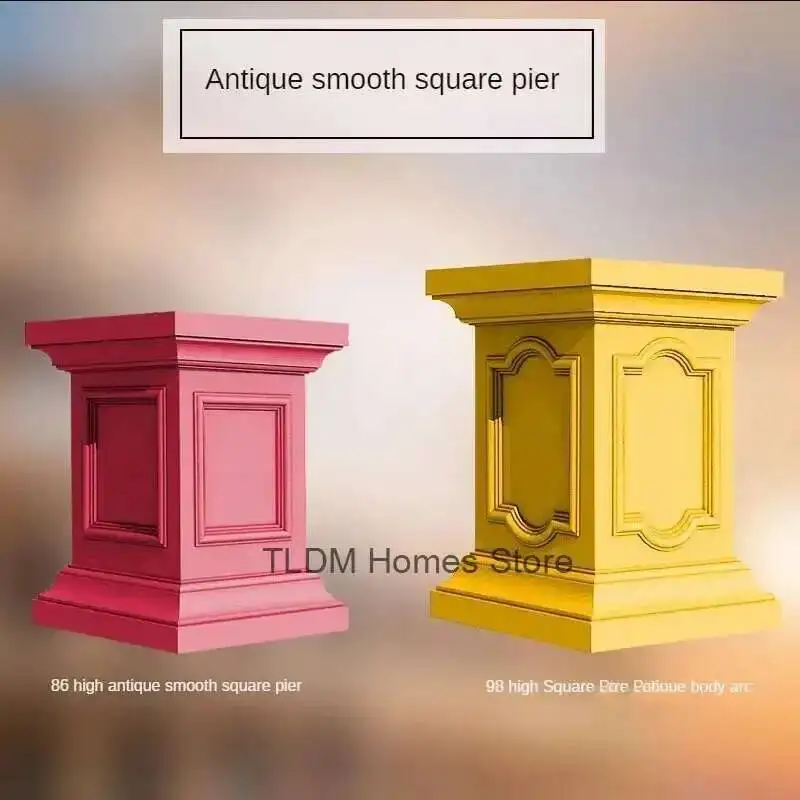 Columns European-style Building Roman Column Gate Square Pier Roman Mold for Decorative Villa Cast-in-place Cement Column Mold