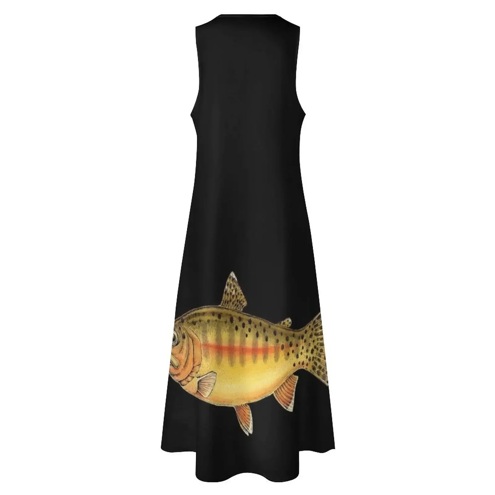 Złota Pstrągowa Sukienka Długa Letnia odzież damska sukienki damskie na formalne okazje sukienki na studniówkę sukienki damskie sukienka letnia 2025