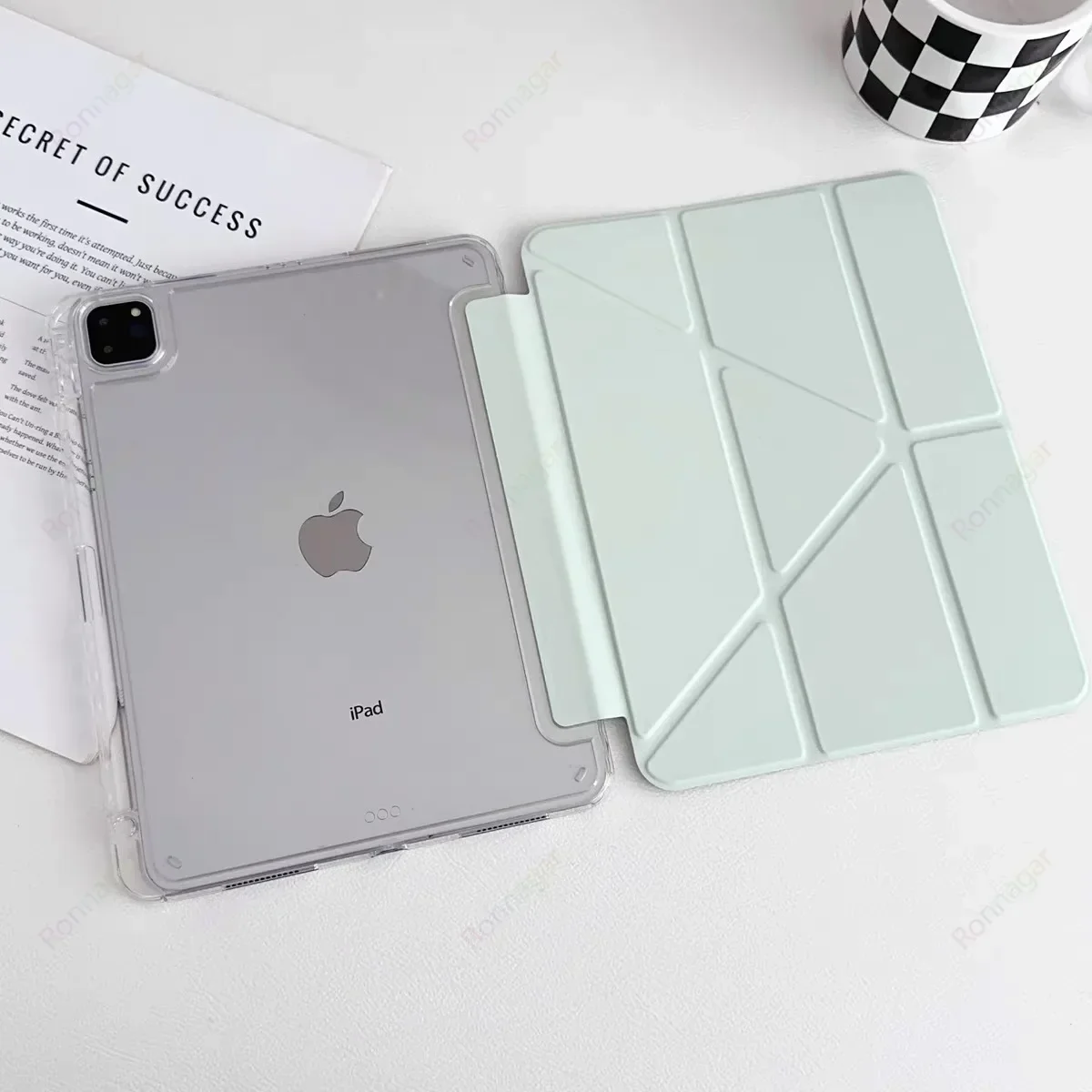 Y-Fold Leather Case for iPad 11th 2025 A16 Air 11 M3 M2 202410th Gen 10.2 Pro11 M4 Air4 5 10.9 Air13 M2 M3 Pencil Holder Cover