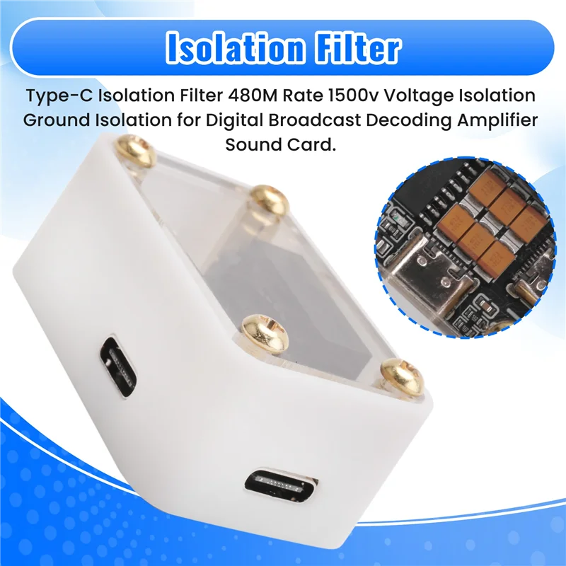

ABKQ-Type-C Isolation Filter 480M Rate 1500V Voltage Isolation For Digital Broadcast Decoding Amplifier Sound Card
