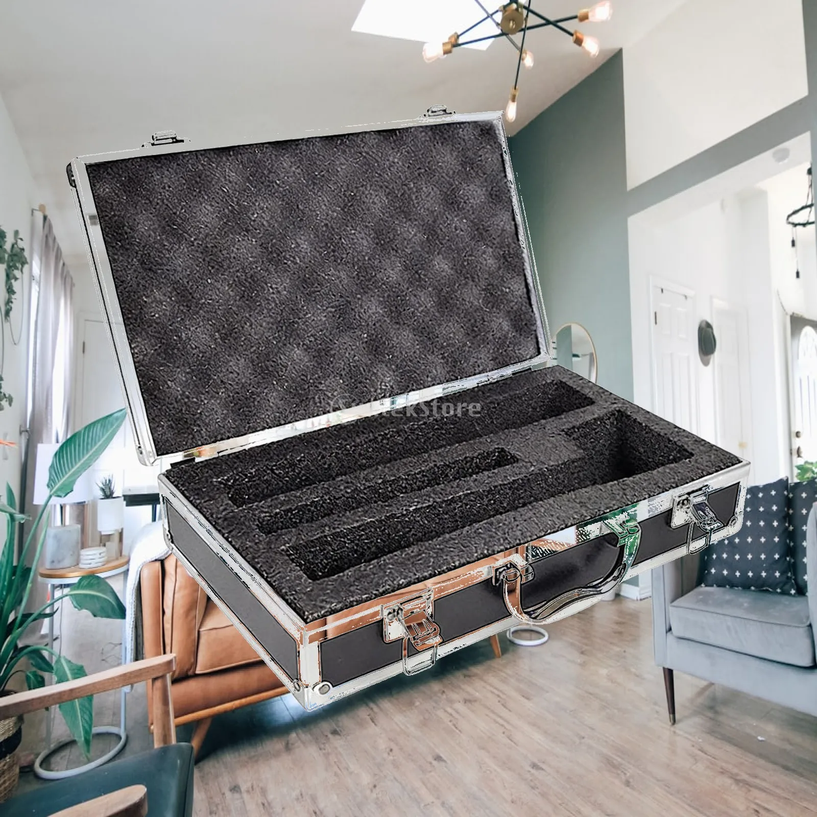 Protective Mic Carrying Case Organizer Shockproof Waterproof Portable Box for Recording Studio Online Karaoke