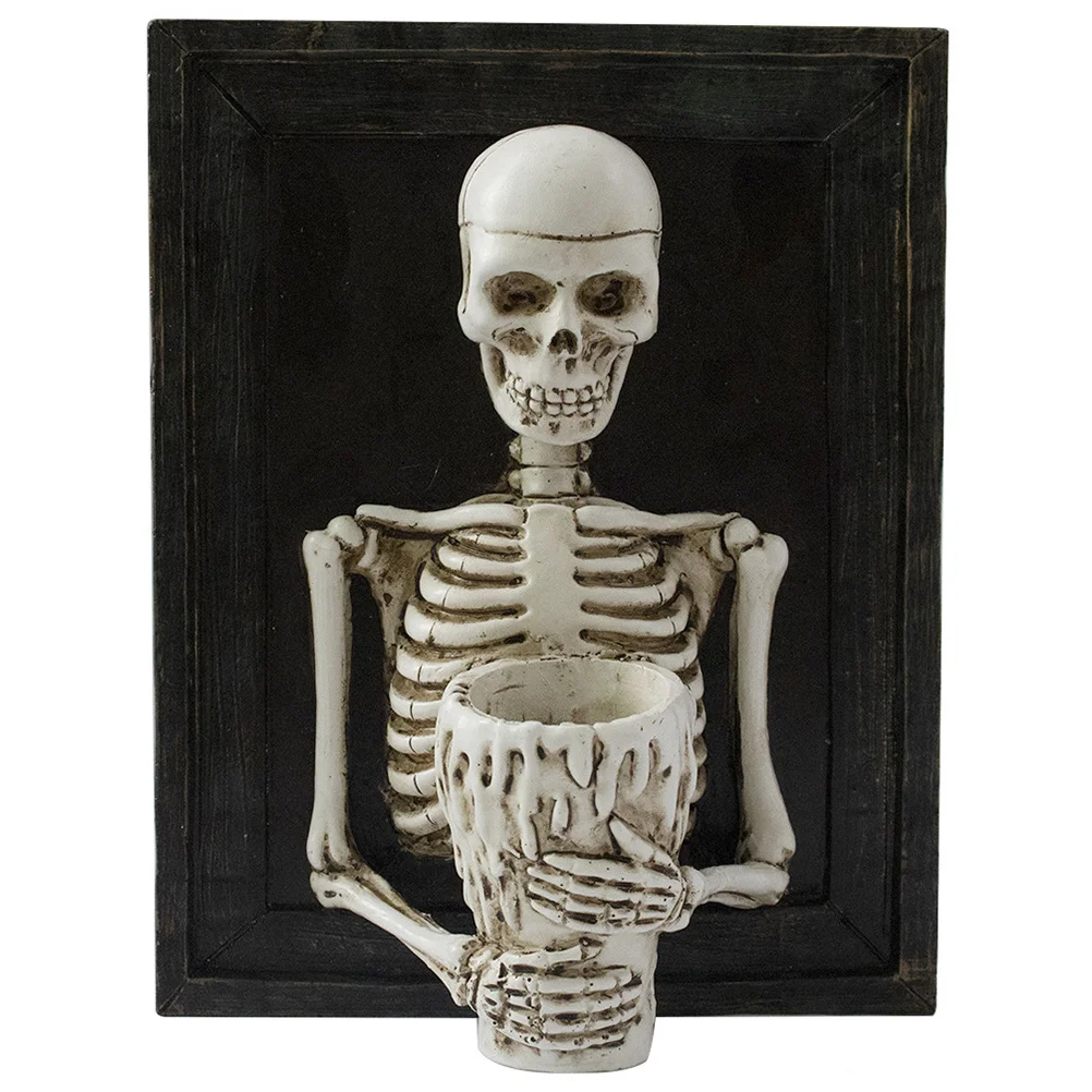 

3D Holder Halloween Resin Decorative Gothic Spooky Stand for Home Party Candlesticks