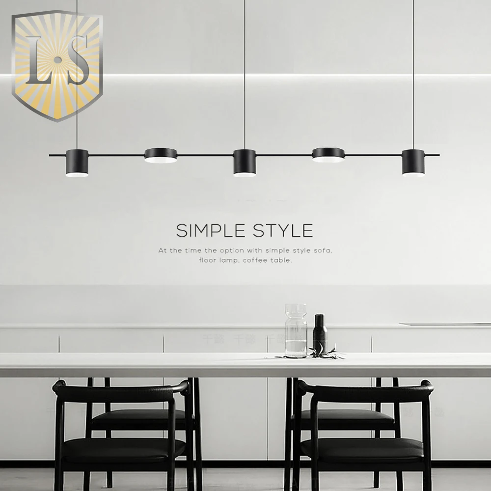 Modern Vintage Pendant Light Nordic Hanging Lamp Remote Dimming LED Art Ceiling Chandelier Gold Black for Kitchen Dining Room