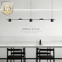 Modern Vintage Pendant Light Nordic Hanging Lamp Remote Dimming LED Art Ceiling Chandelier Gold Black for Kitchen Dining Room