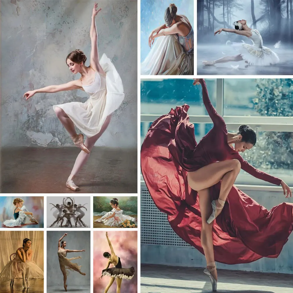 

Portrait Ballet Girl Printed Cross Stitch Complete Kit Embroidery Knitting Sewing Hobby Needlework For Adults Home Decor Jewelry