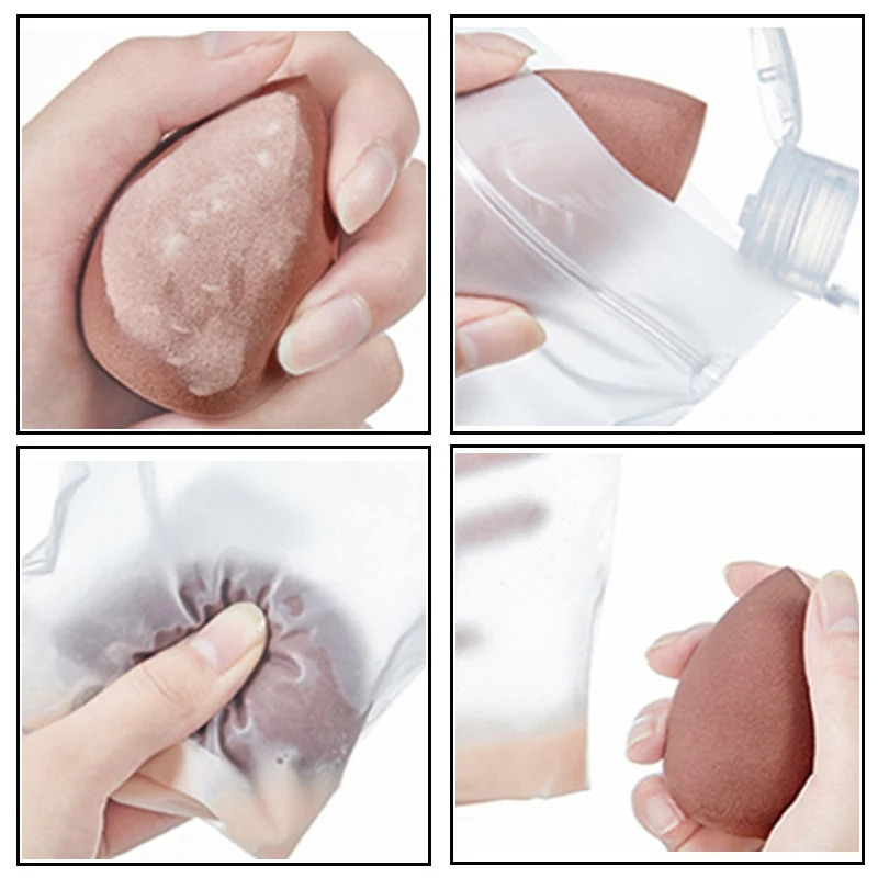 12 pezzi set di spugne per trucco asciutto bagnato a doppio uso soffio di cipria spugne per fondotinta mini uova di bellezza strumento per il trucco del viso donna