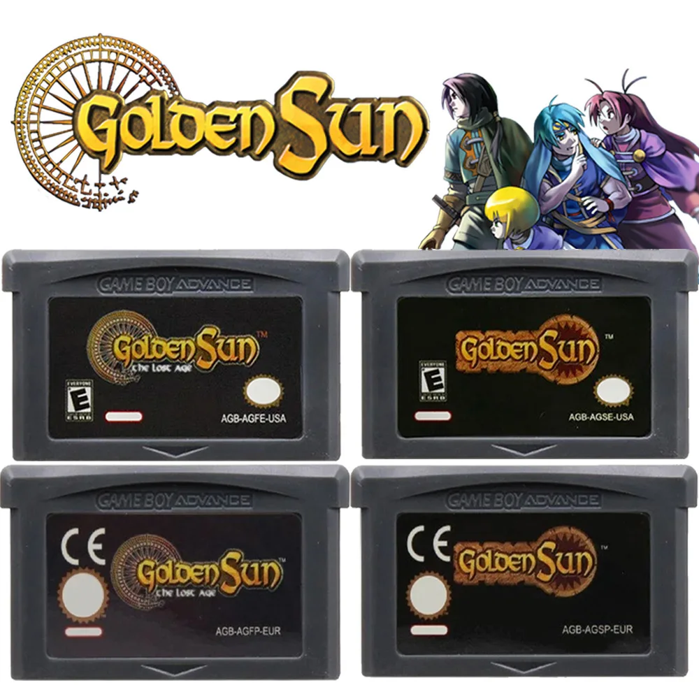 Golden Sun GBA Game Card 32 Bit Video Golden Sun / The Lost Age Cartridge for GBA SP NDS NDSL English Console Tool