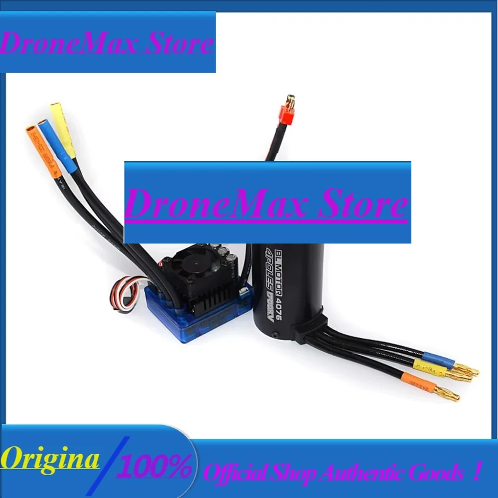 DroMaRC 4076 2250KV 2000KV 1700KV 1550KV Sensorless Brushless Motor 120A ESC With LED Programming Card Combo Set For 1/8 RC Car