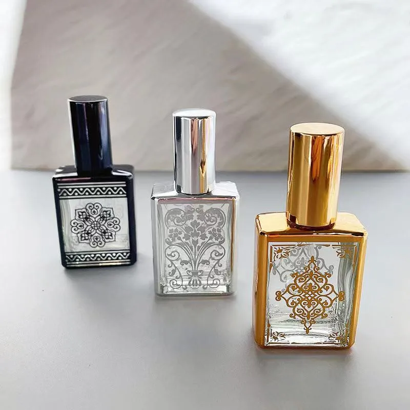 

Wholesale 15ml Travel Portable Glass Perfume Bottle Square Spray Bottles Sample Empty Containers Atomize Refillable Bottle