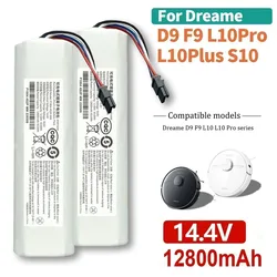 Original 12800mAh Lithium-ion Battery Pack P2008-4S2P-MMBK For Dreame Robot Vacuum Mop Cleaner D9 F9 L10 L10 Pro 4INR19/66-2