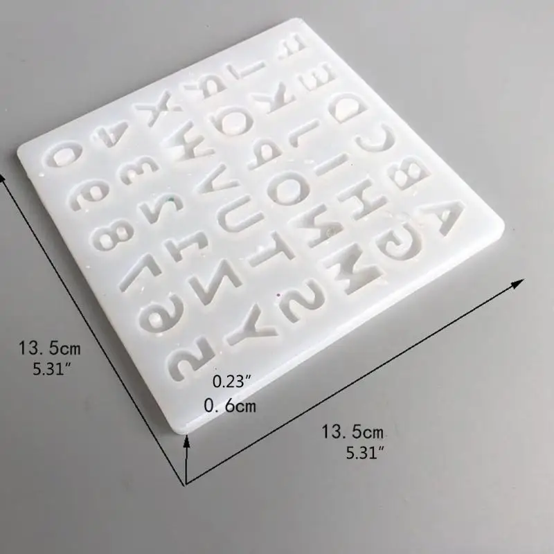 R3MC Buchstaben Zahlen Silikonform DIY Polymer Ton Handwerk UV Epoxy Form