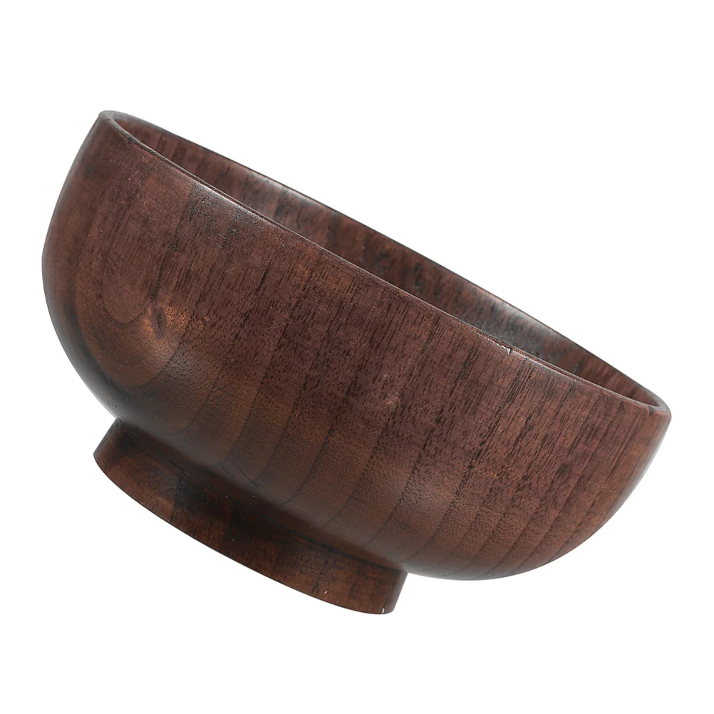 

Large Capacity Anti scald Wood Bowl 16cm AA Grade Multifunctional Kitchen Salad Dessert Heat Resistant Wooden Bowls Fruit Large