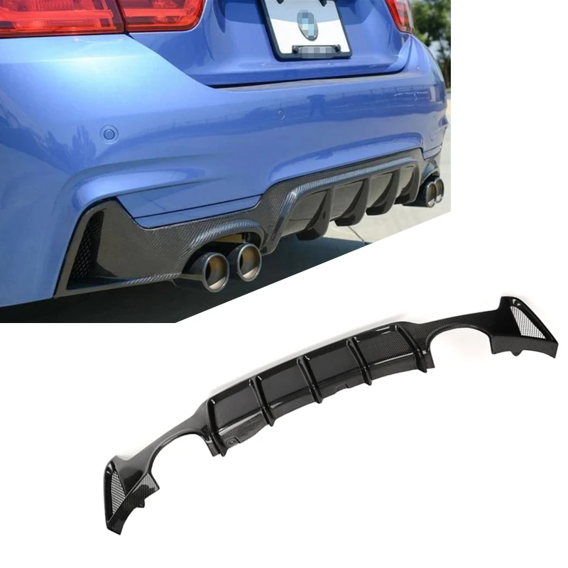 

M Performance style Carbon fiber Car Bumpers Double Side Double Exit For BMW 4 Series F32 F33 F36 Diffuser