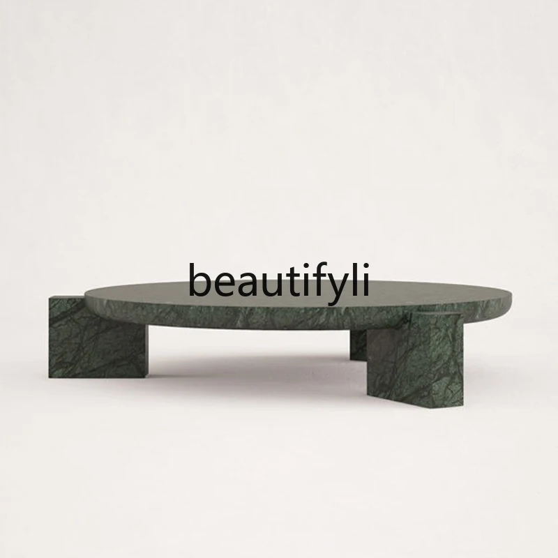 

Personalized Fashion Creative Natural Marble Coffee Table Round Designer Italian Minimalist Round Table Living Room