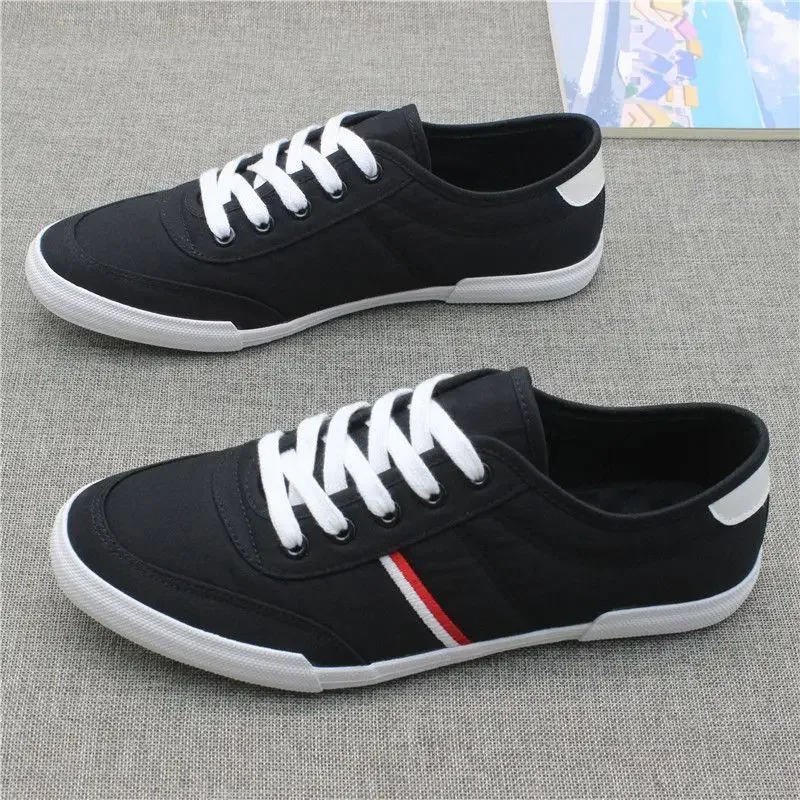 2023 Spring Breathable Lace-up Canvas Sneakers Shoes Men Walking Loafers Shoes Men Casual Shoes Summer