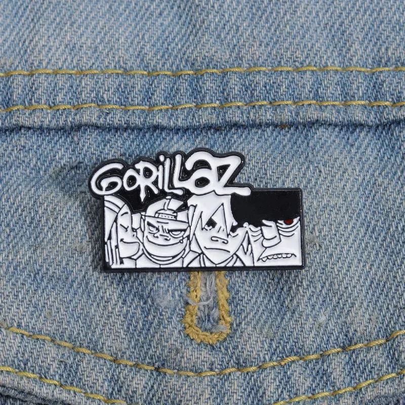 Cartoon character Rock Band Brooch Creative Retro street music Peripheral Alloy Badge Accessory Pins wholesale Gifts to friends
