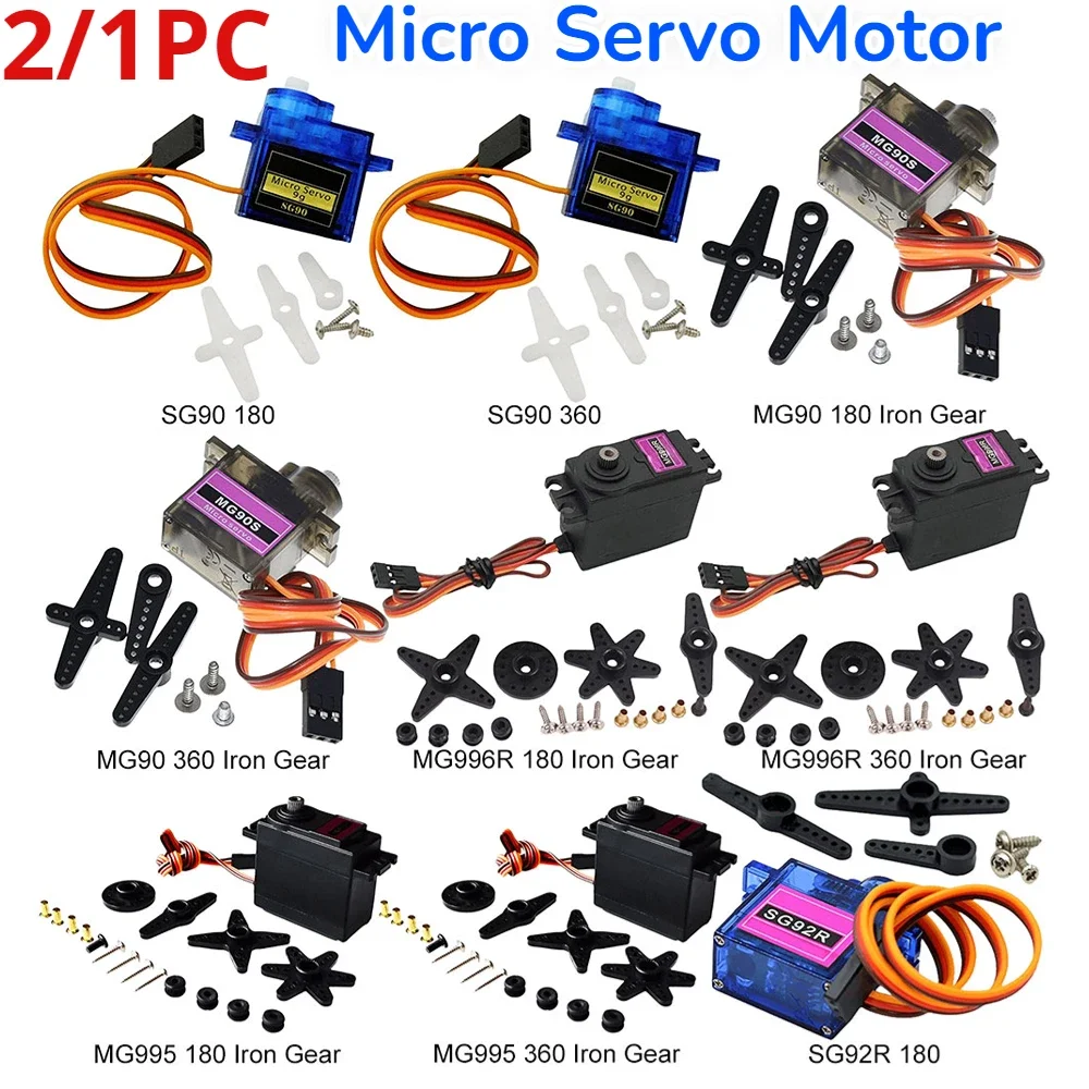 MG90S Micro Servo Motor Metal Gear Analog RC Servo Motor MG995 MG996R Digital Metal Servo Motor For JR Car Airplane Helicopter