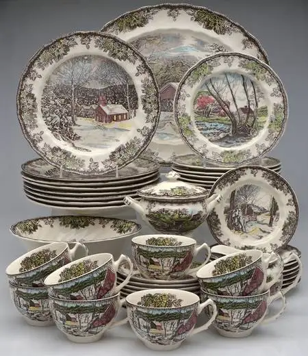 British Friendship Village series, decorative plates, Western food plates