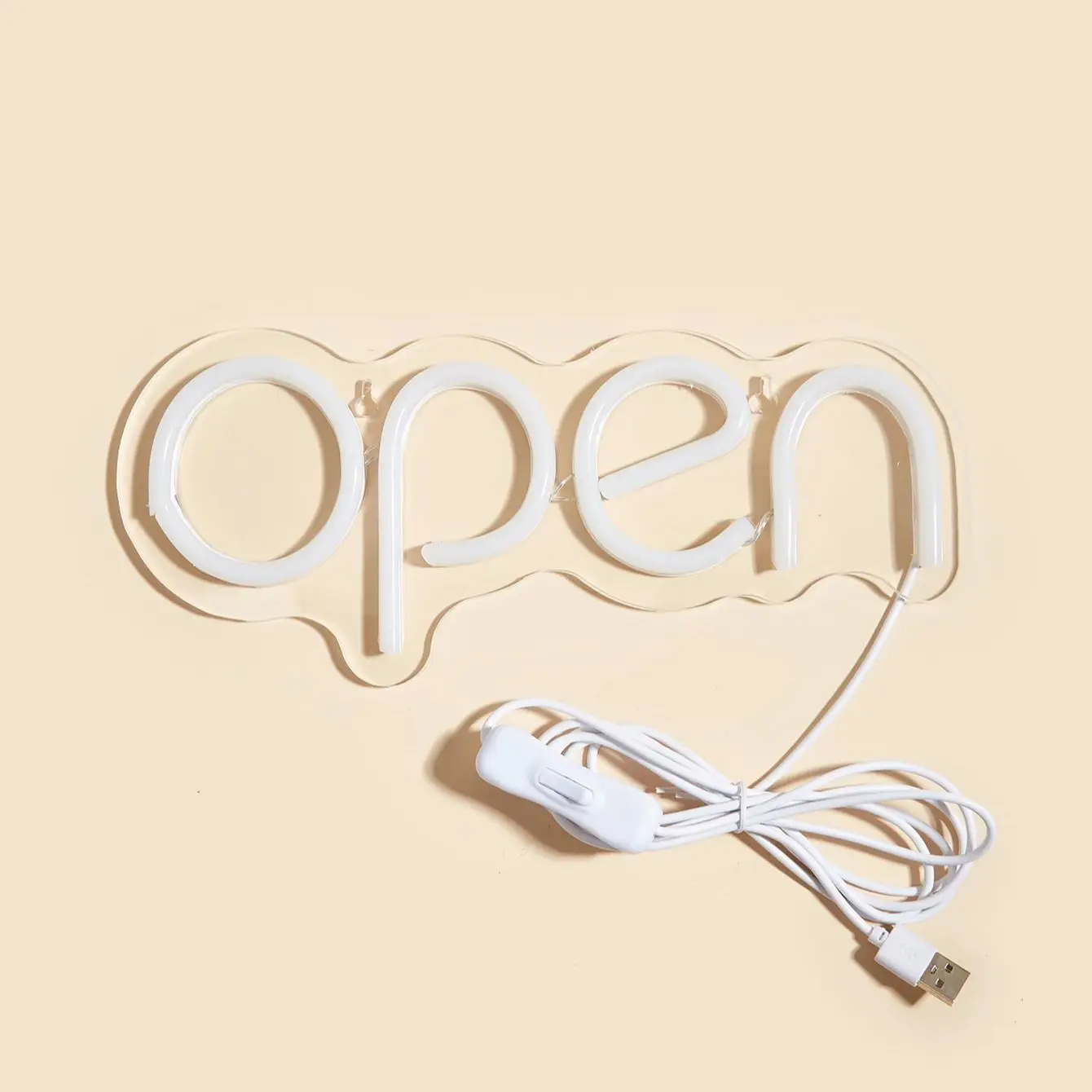 تشي شراء LED النيون مفتوحة USB بالطاقة النيون علامات ضوء الليل ثلاثية الأبعاد جدار الفن غرفة نوم غرفة المعيشة مصباح ديكور علامات