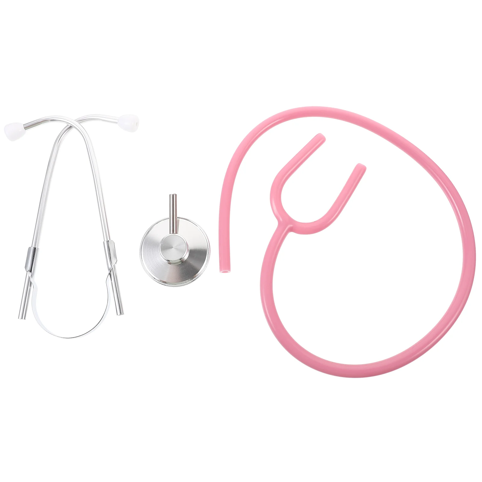 1pc Single-player Virtual Stethoscope Children Medical Toys Simulation Medical Equipment Play Toy for Kids Children (Pink)