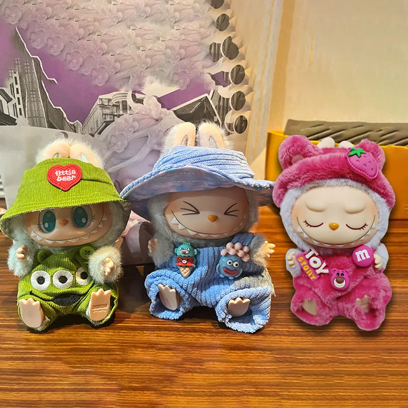 

Lafufu V1 V2 Sitting Party Series Cute Mini Doll Clothes Kawaii Doll Pendant The Monsters Cloth Filled Accessories Clothes Gift