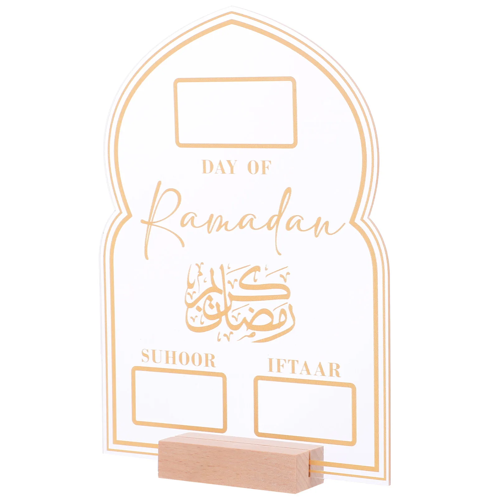 

1Set Handwritten Perpetual Desktop Countdown Ramadan Calendar Acrylic Date Display Countdown Eid Mubarak Decoration