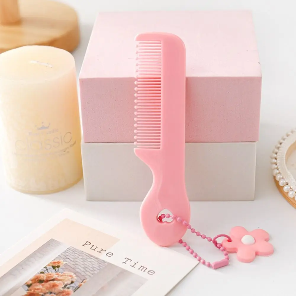 Travel Accessories Ins Colored Hair Comb Cute Portable Hairdressing Comb Anti-static Durable Pocket Comb Baby