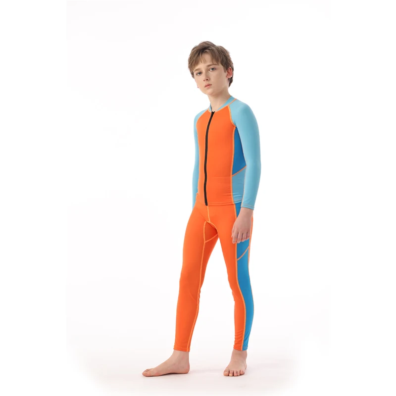 

Children's 2MM Neoprene Wetsuit Back Zipper Surfing Snorkeling Swimming Suit Long Sleeves Boys Girls Kids Water Sports Swimwear
