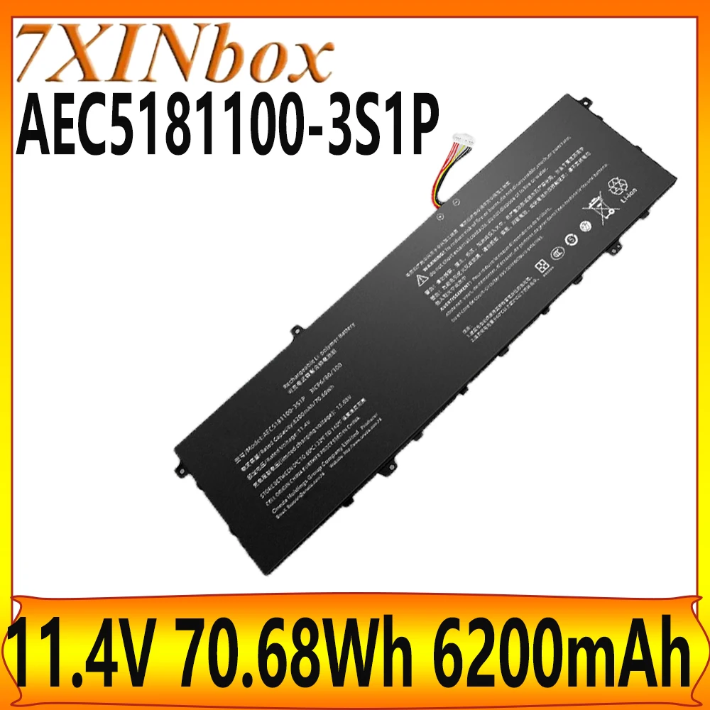 

7XINbox AEC5181100-3S1P 11,4 В, 70,68 Втч, 6200 мАч, аккумулятор для ноутбука IPASON maxbook P1 pro Series