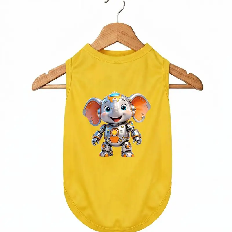 

Cute Robot Elephant Summer Dog Vest, Breathable Cooling, Small Dog Apparel
