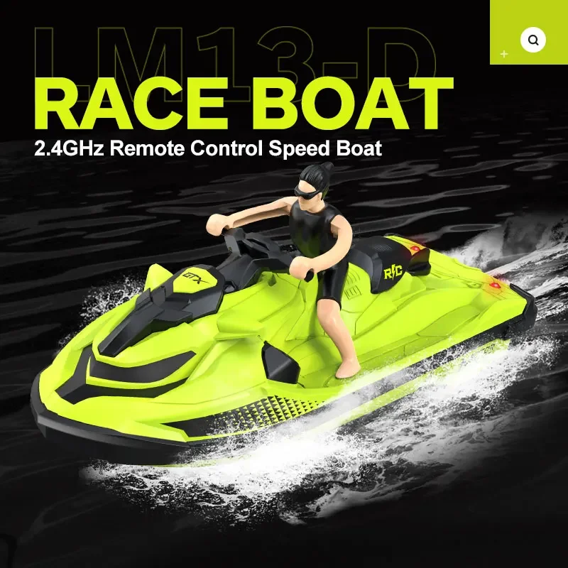 RC Boat High Speed Motorboat Waterproof 2.4G Radio Controlled Boats Racing Ship Electric Speedboat Toys for Adults and Kids