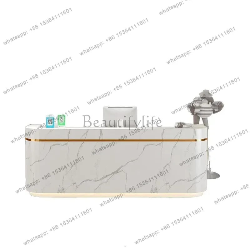 Best Sellers Luxury-lite Reception Desks Clothing Salon Simple Reception Desks Modern Style Nice Office Furniture Banco Receptio