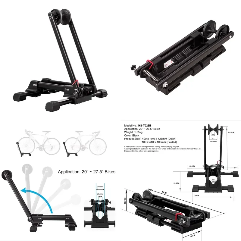 Factory Wholesale Convenient Foldable Bike Storage Rack for Indoor and Outdoor Use for Road Bikes
