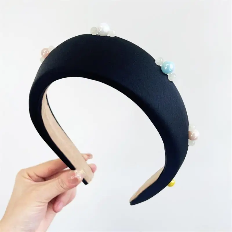 

31BF Fashionable Delicate Beads Decorated Headbands Hair Accesories for Stylish Women