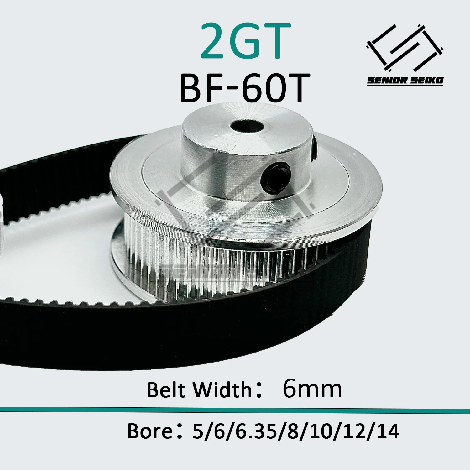 2GT 2M 30Teeth 60T GT2 60Teeth 30T Timing Belt Pulley Set Belt Width 6mm Bore 5~14mm 2:1 Wheel Synchronous Pulley Belt Kit