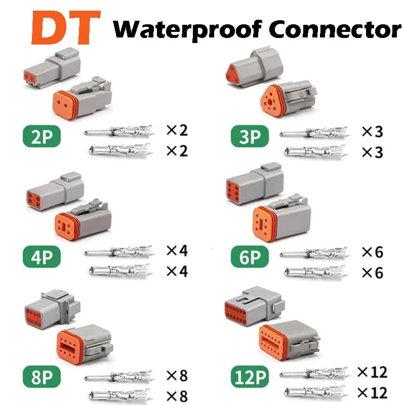 Deutsch DT series connector DT06-2S DT04-2P DT06-3S DT04-3P DT06-4S DT04-4P DT06-6S DT04-6P DT06-8S DT04-8P DT06-12S DT04-12P