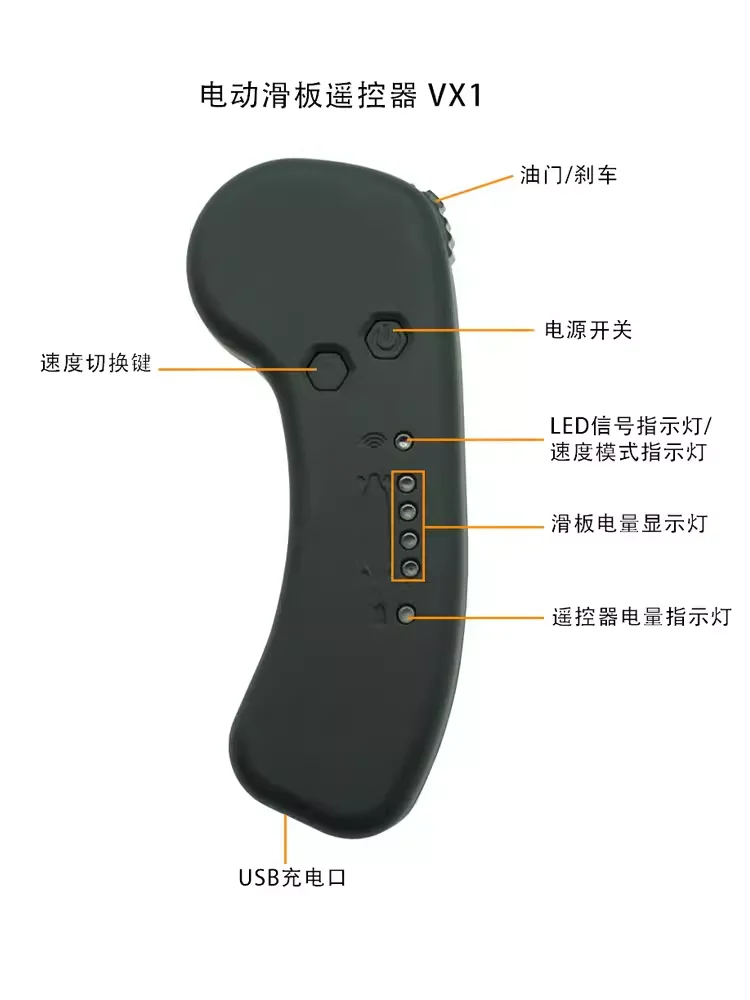 Electric skateboard remote control VX1 vesc ESC 2.4 wireless remote control with receiver