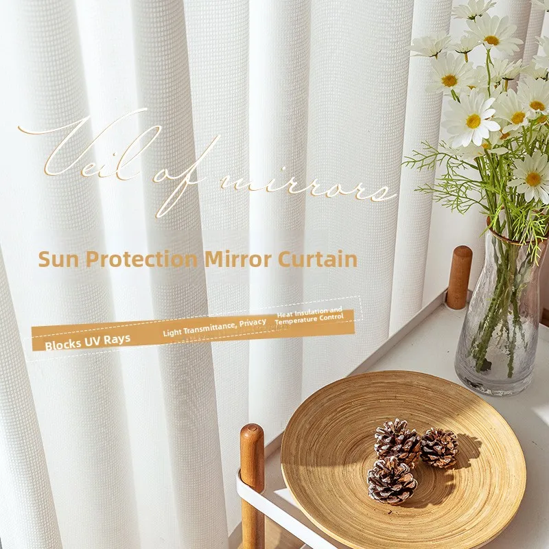 Japanese Style Transparent Curtain Light Permeable Not Permeable Person Balcony Living Room Heat Insulation Sun Protection Mi...