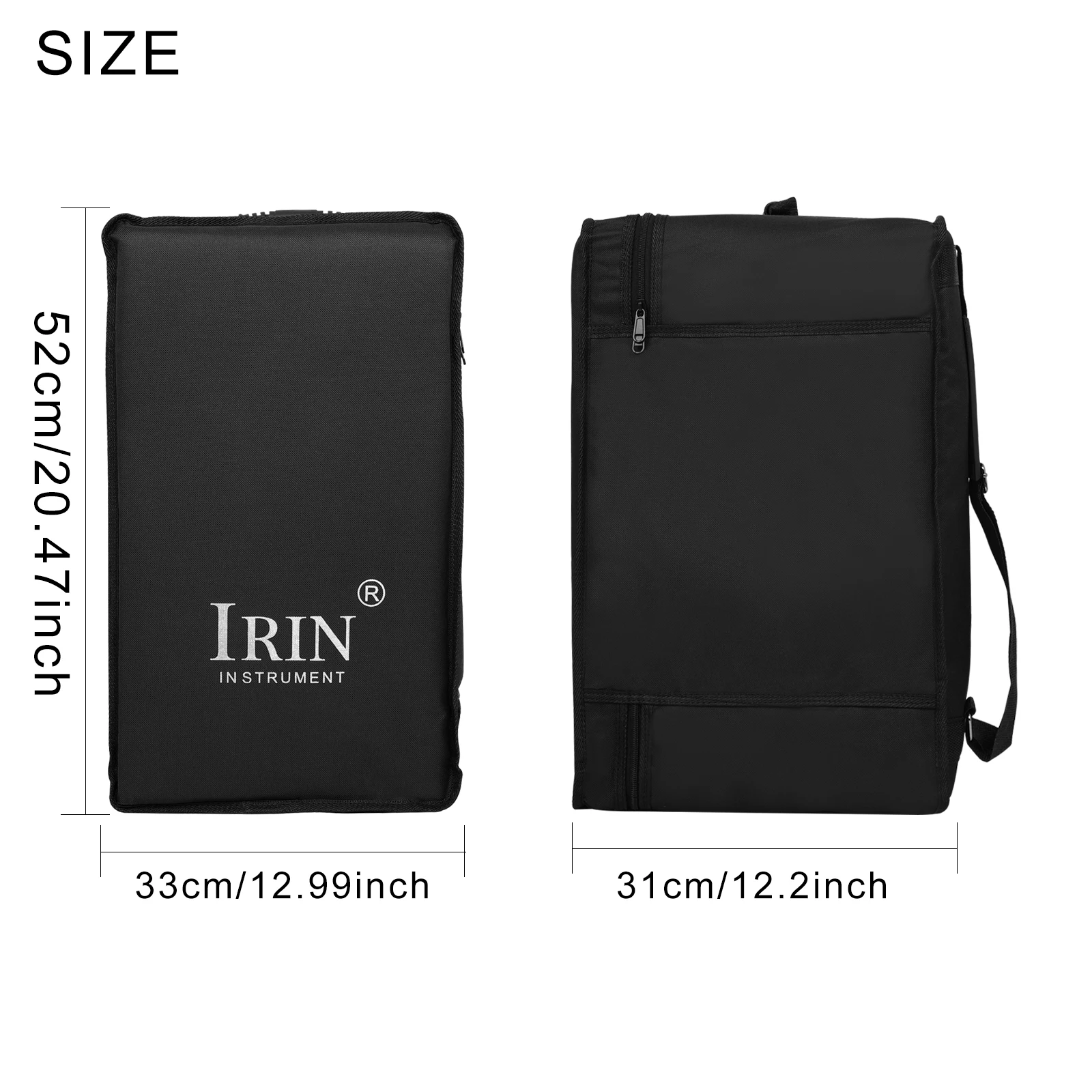 IRIN Drum Storage Bag Oxford Fabric Waterproof Percussion Instrument Carry Pack with Shoulder Strap for Transporting Protection