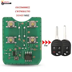 Jingyuqin Chiave Dell'automobile Circuito Per Ford C-Max Edge Escape Explorer Fiesta Focus Transit 4 Bottoni 315MHZ CWTWB1U793