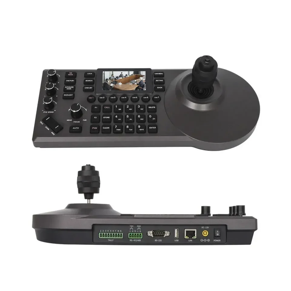 

2023 New NDI HX Live Streaming Ptz Controller Keyboard Joystick for Video Conference Ptz Camera Control With Tally Light