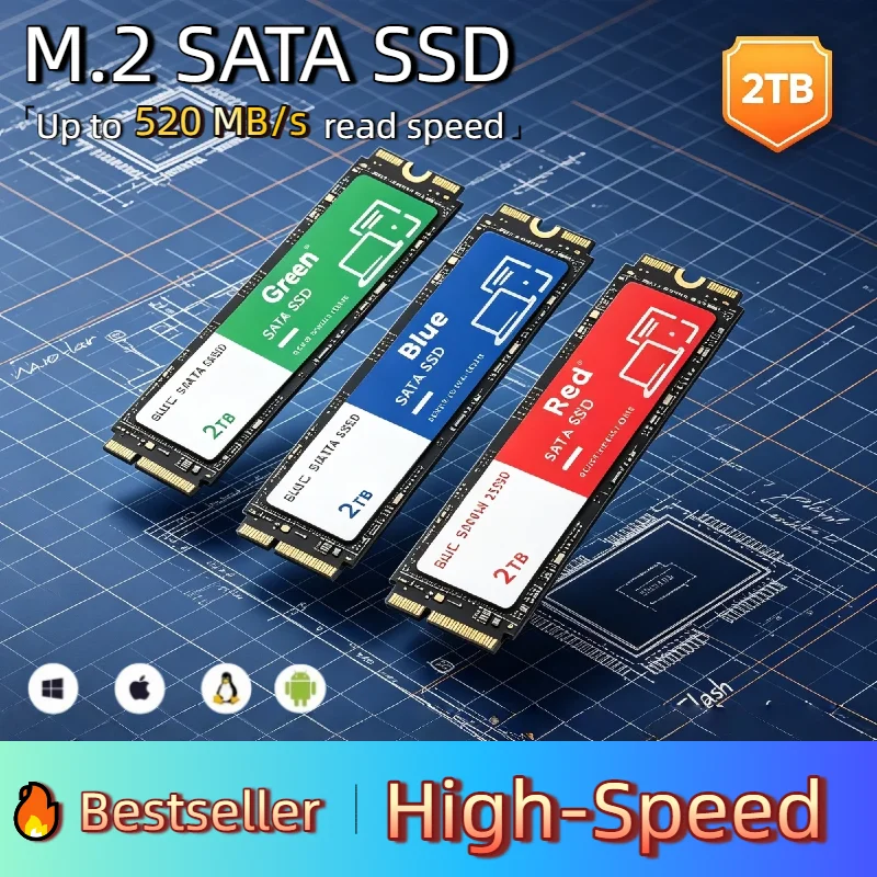 Novo 2026 1 TB M.2 NVMe interno ultra rápido SSD unidade de estado sólido disco rígido para laptop PC desktop computador atualização Prime