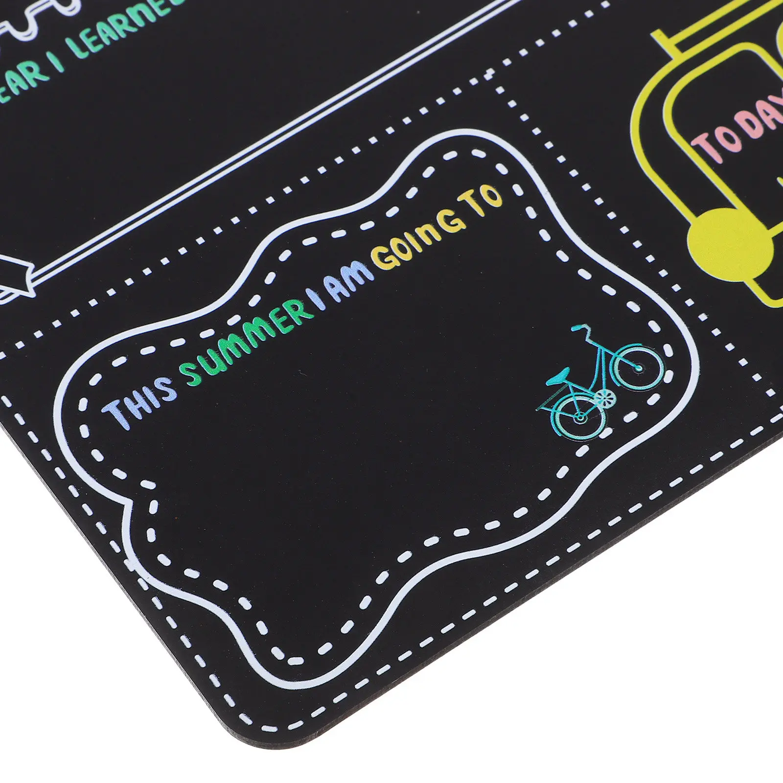 Double-Sided Activity Board First Day Last Day School Chalkboard Lightweight Wood Blackboard for Back to School Season
